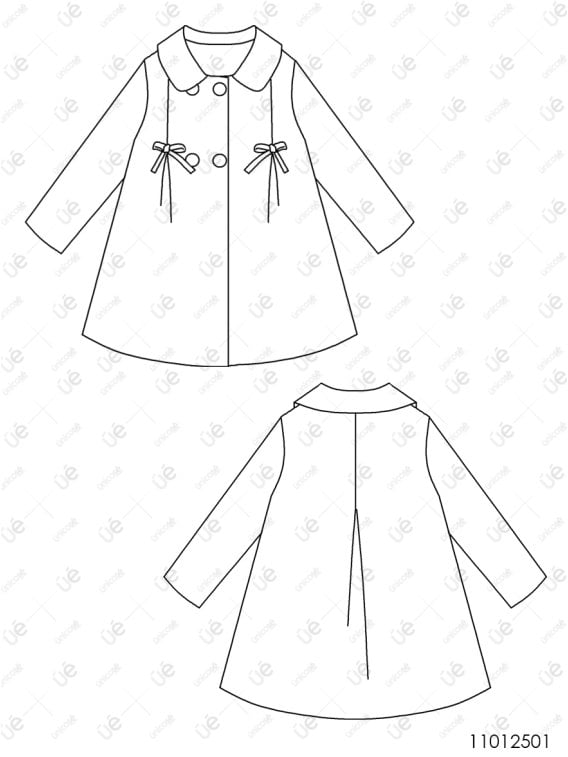 MOLDE ABRIGO CAMPANA NIÑA 2501