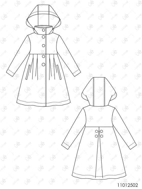 MOLDE ABRIGO CAMPANA NIÑA 2502