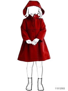 MOLDE ABRIGO CAMPANA NIÑA 2502
