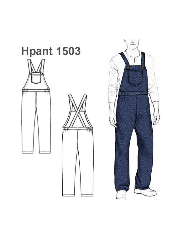 MOLDE: PANTALON JARDINERA HOMBRE 1503