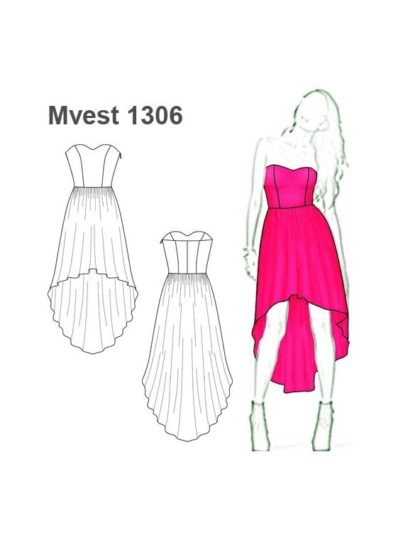 VESTIDO MULLET STRAPLESS