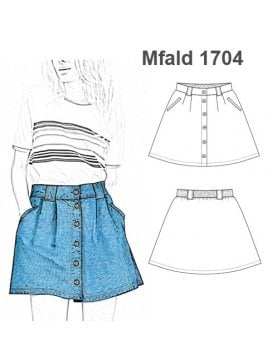 FALDA POLLERA EVASE MINI MUJER