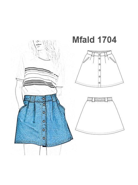 FALDA POLLERA EVASE MINI MUJER