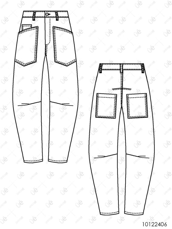 MOLDE PANTALON JEAN MUJER 2406