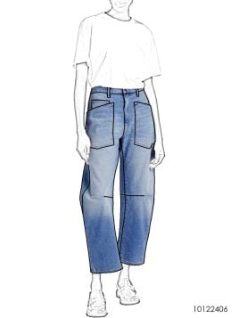 MOLDE PANTALON JEAN MUJER 2406