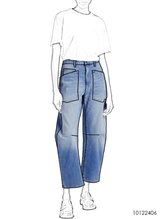 MOLDE PANTALON JEAN MUJER 2406