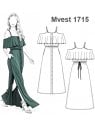 VESTIDO LARGO BARDOT CON VUELOS MUJER