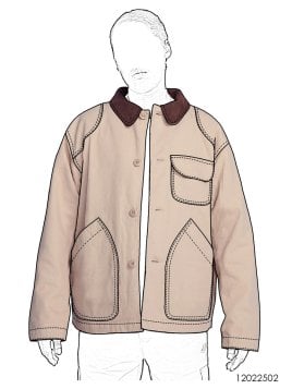 MOLDE CHAQUETA GRANERO HOMBRE 2502