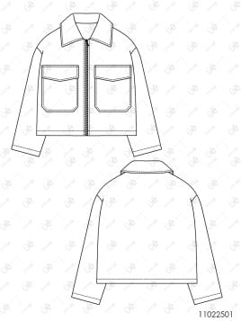 MOLDE CHAQUETA CAZADORA NIÑA 2501