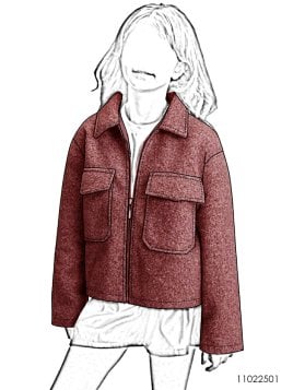 MOLDE CHAQUETA CAZADORA NIÑA 2501