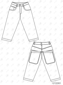 MOLDE PANTALON JEAN HOMBRE 2502