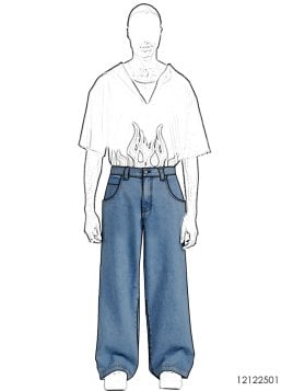 MOLDE PANTALON JEAN HOMBRE 2502