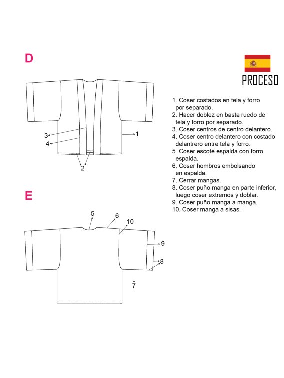 MOLDE BLUSA KIMONO MUJER 2005
