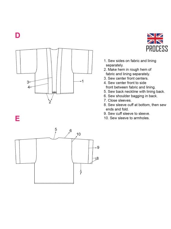 MOLDE BLUSA KIMONO MUJER 2005