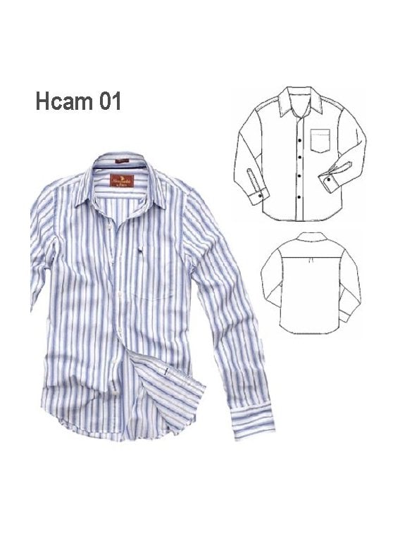 CAMISA MANGA LARGA HOMBRE, CANESU RECTO