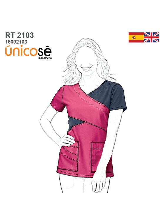 MOLDE BLUSA SANITARIA MUJER 2103