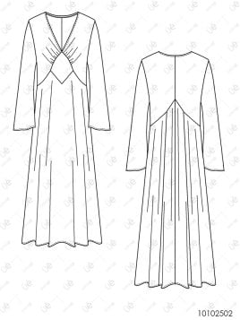 MOLDE VESTIDO MIDI MUJER 2502