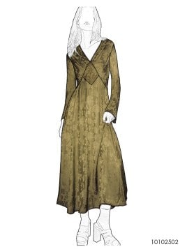 MOLDE VESTIDO MIDI MUJER 2502