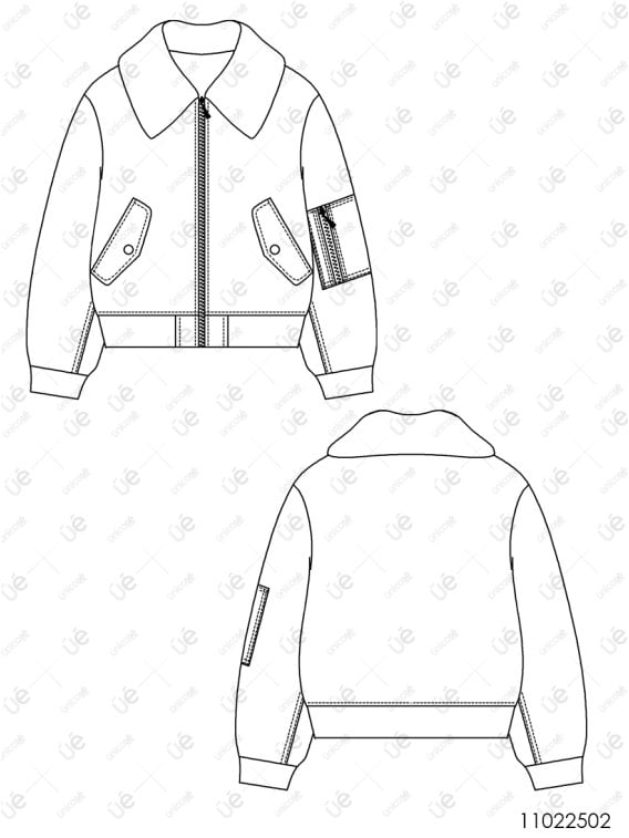 MOLDE CHAQUETA BOMBER NIÑA 2502
