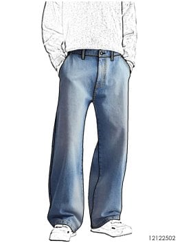 MOLDE PANTALON SHAGGY HOMBRE 2502