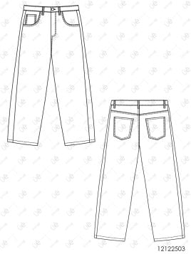 MOLDE PANTALON CON FRANJA HOMBRE 2503