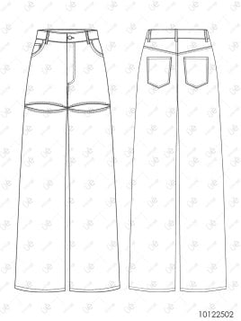 MOLDE PANTALON JEAN MUJER 2502