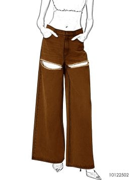 MOLDE PANTALON JEAN MUJER 2502