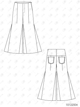 MOLDE PANTALON PIERNA ANCHA MUJER 2504