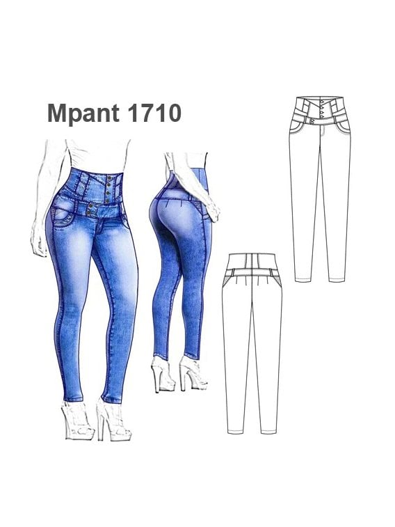 PANTALON LEVANTA COLA CINTURA ALTA