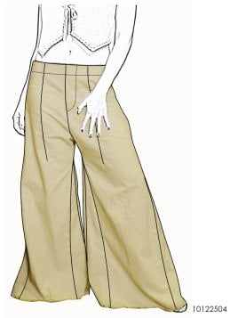 MOLDE PANTALON PIERNA ANCHA MUJER 2504