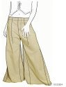 MOLDE PANTALON PIERNA ANCHA MUJER 2504