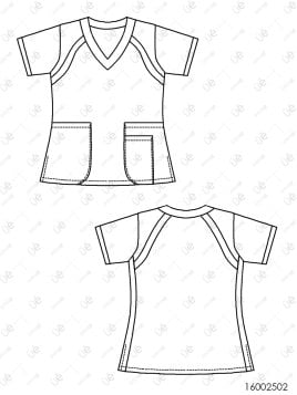 MOLDE BLUSA SANITARIA MUJER RT 2502