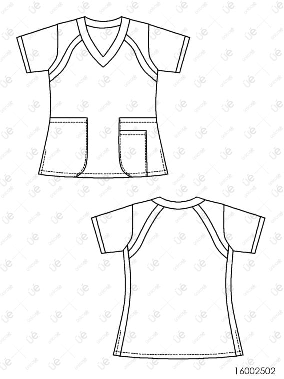 MOLDE BLUSA SANITARIA MUJER RT 2502