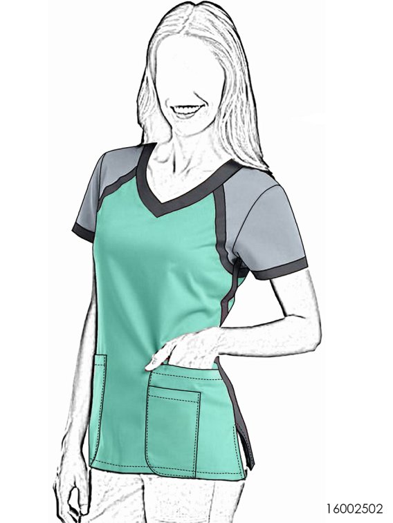 MOLDE BLUSA SANITARIA MUJER RT 2502