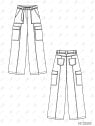 MOLDE PANTALON CARGO MUJER 2503