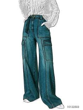 MOLDE PANTALON CARGO MUJER 2503