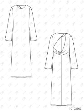 MOLDE VESTIDO MIDI MUJER 2503