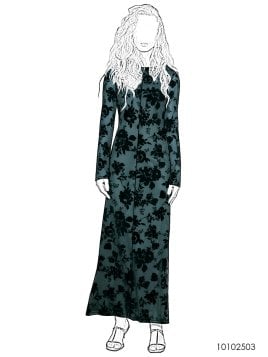 MOLDE VESTIDO MIDI MUJER 2503