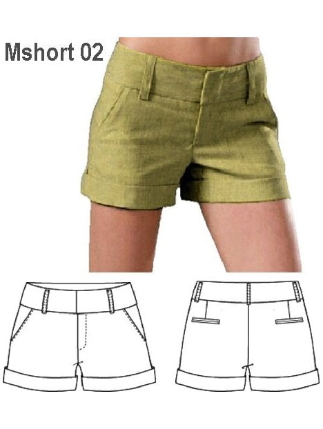 SHORT BASTILLA MUJER, BOLSILLOS DELANTER