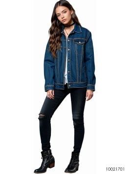 MOLDE CHAQUETA JEAN OVERSIZE MUJER 1701
