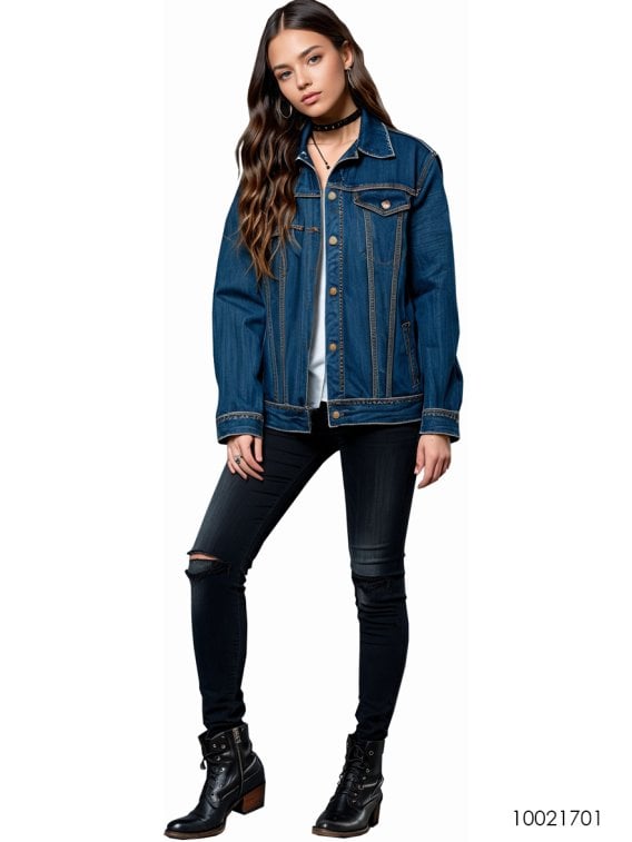 MOLDE CHAQUETA JEAN OVERSIZE MUJER 1701