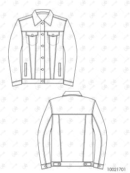 MOLDE CHAQUETA JEAN OVERSIZE MUJER 1701