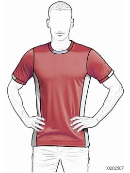 MOLDE DEPORTE CAMISETA RAGLAN 2507