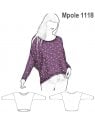 POLERA MODA MUJER, HOMBRO CAIDO, MANGA A