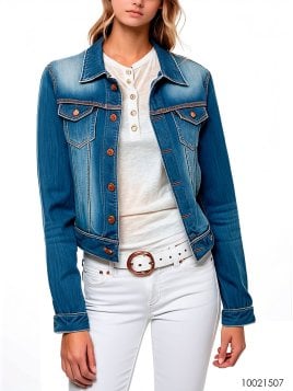 CHAQUETA JEANS BASICA MUJER 1507