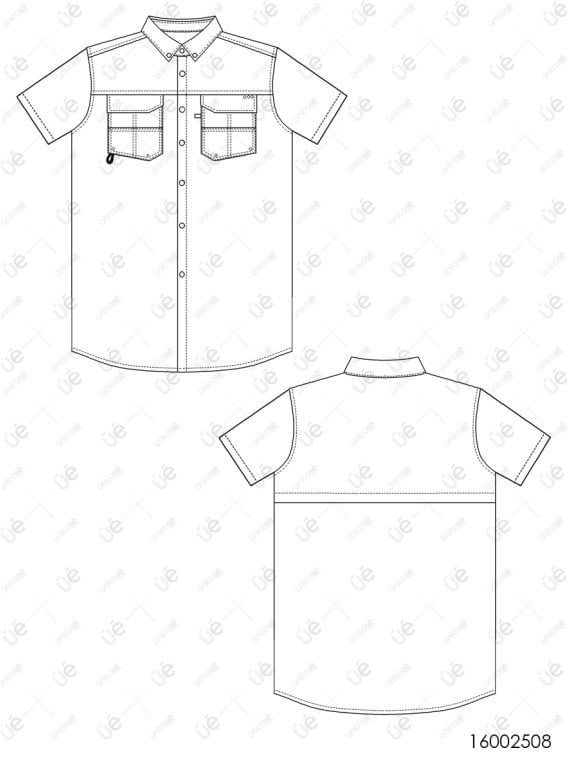 MOLDE TRABAJO CAMISA HOMBRE 2508