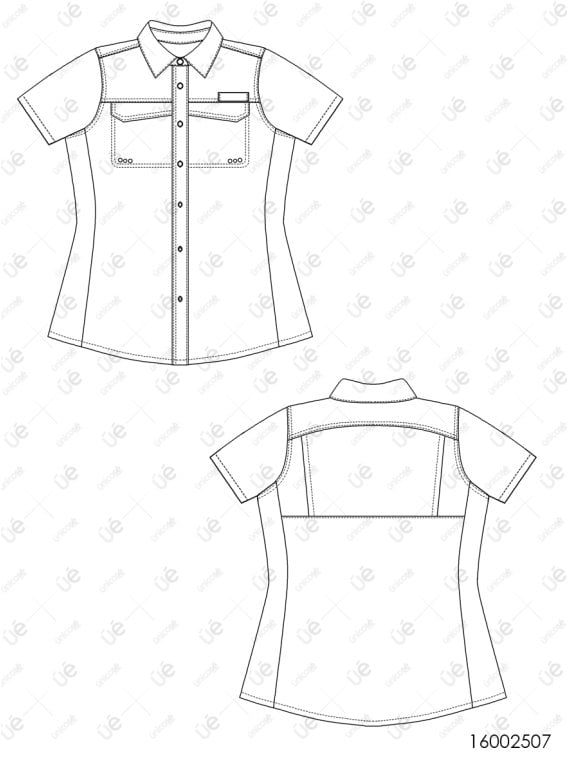 MOLDE TRABAJO BLUSA MUJER 2507