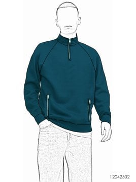 MOLDE POLERON RAGLAN HOMBRE 2502