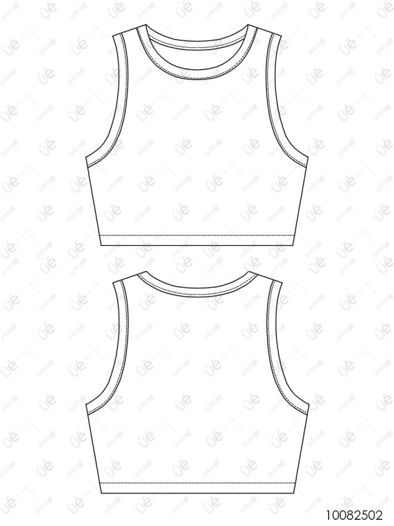 MOLDE TOP ESCOTE CERRADO MUJER 2502