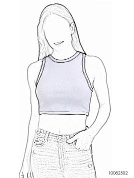 MOLDE TOP ESCOTE CERRADO MUJER 2502